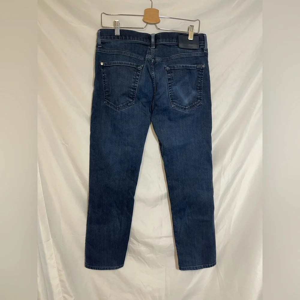 7 For All Mankind Jeans 32 Straight Leg Luxe Performance Stretch Denim - Picture 5 of 8
